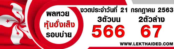 ผลหวยหุ้นวันนี้