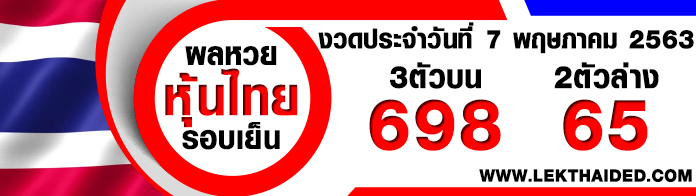 หวยหุ้นย้อนหลัง